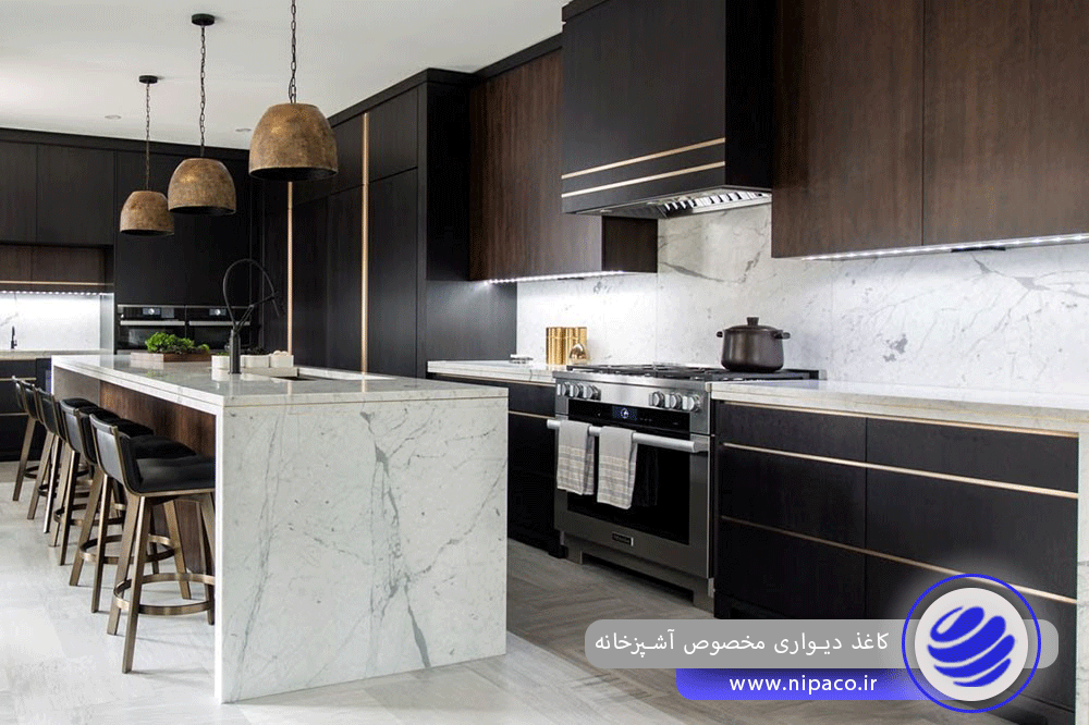 چند ایده برای به کارگیری کاغذ دیواری آشپزخانه